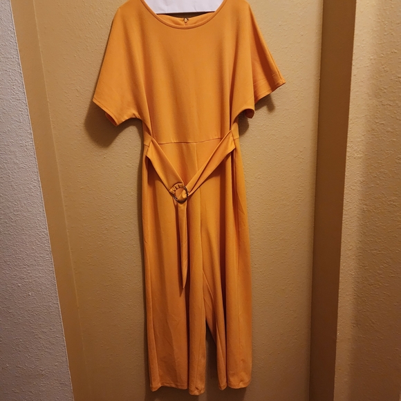 New York & Company Pants - New York & Company Vibrant Orange Jumpsuit